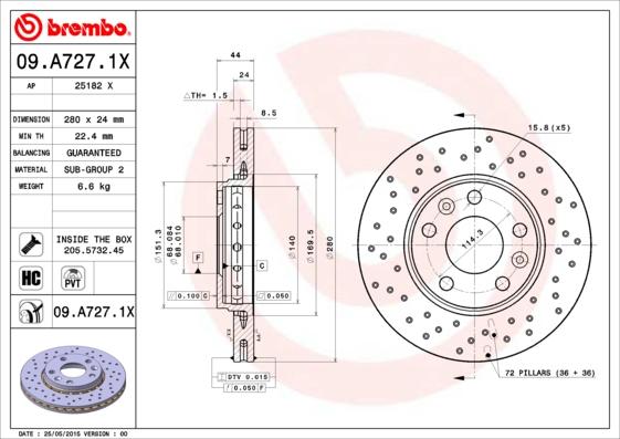 AP 25182 X - Brake Disc autospares.lv