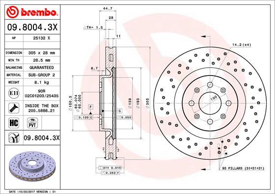 AP 25132 X - Brake Disc autospares.lv