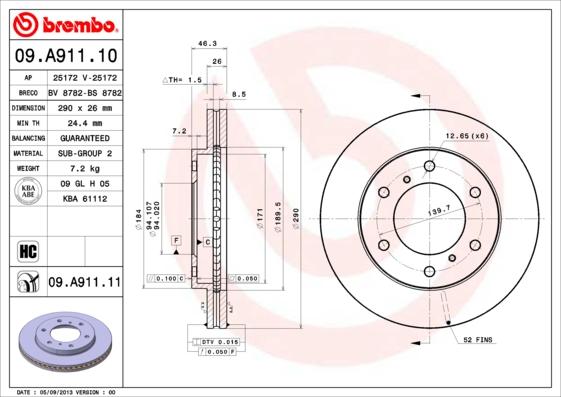 AP 25172 V - Brake Disc autospares.lv