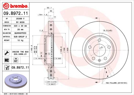 AP 25398 V - Brake Disc autospares.lv