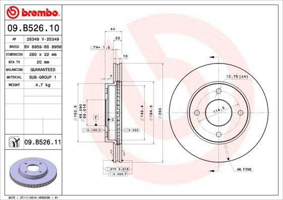 AP 25349 V - Brake Disc autospares.lv