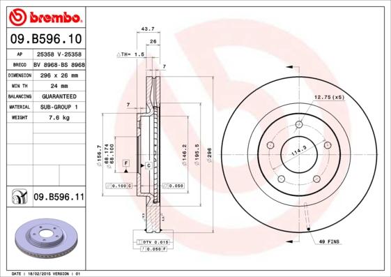 AP 25358 V - Brake Disc autospares.lv