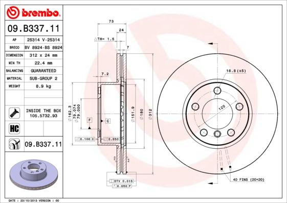 AP 25314 V - Brake Disc autospares.lv