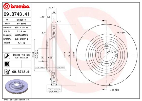 AP 25386 V - Brake Disc autospares.lv