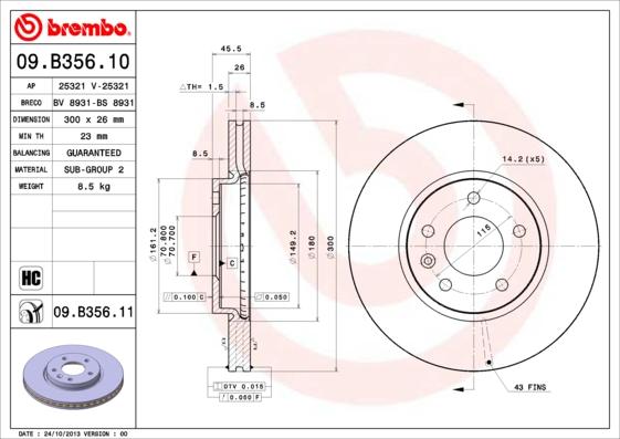 AP 25321 - Brake Disc autospares.lv