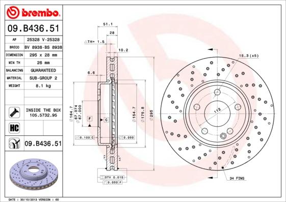 AP 25328 V - Brake Disc autospares.lv