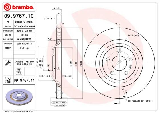 AP 25294 V - Brake Disc autospares.lv