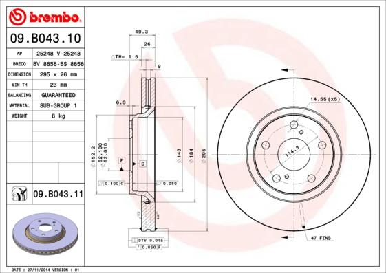 AP 25248 V - Brake Disc autospares.lv