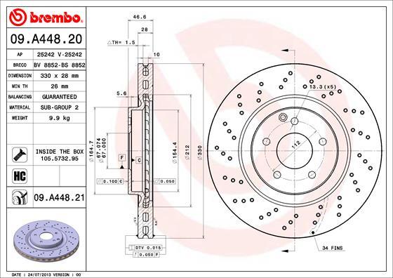 AP 25242 - Brake Disc autospares.lv