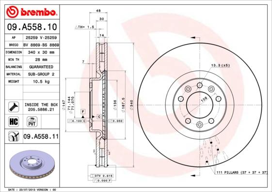 AP 25259 V - Brake Disc autospares.lv