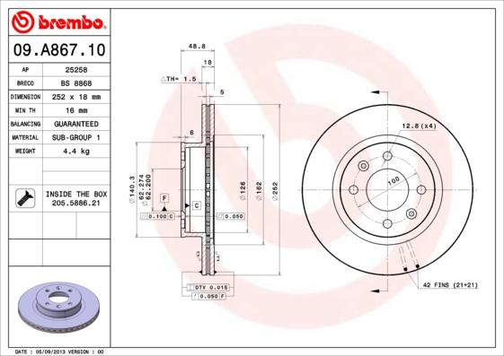 AP 25258 - Brake Disc autospares.lv