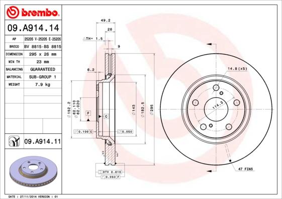 AP 25205 V - Brake Disc autospares.lv