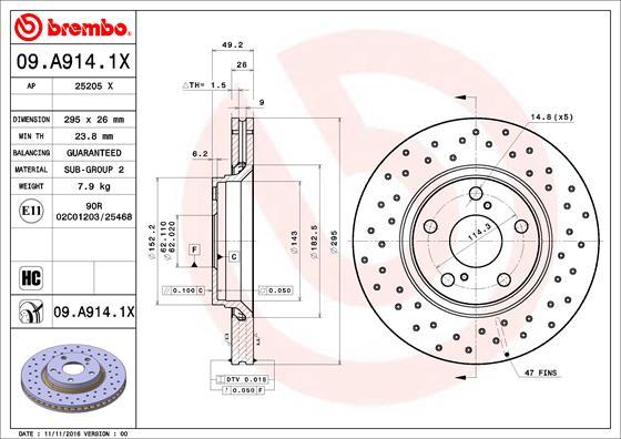 AP 25205 X - Brake Disc autospares.lv