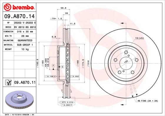 AP 25202 E - Brake Disc autospares.lv