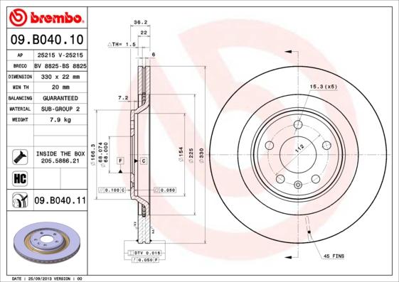 AP 25215 V - Brake Disc autospares.lv