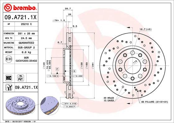 AP 25210 X - Brake Disc autospares.lv