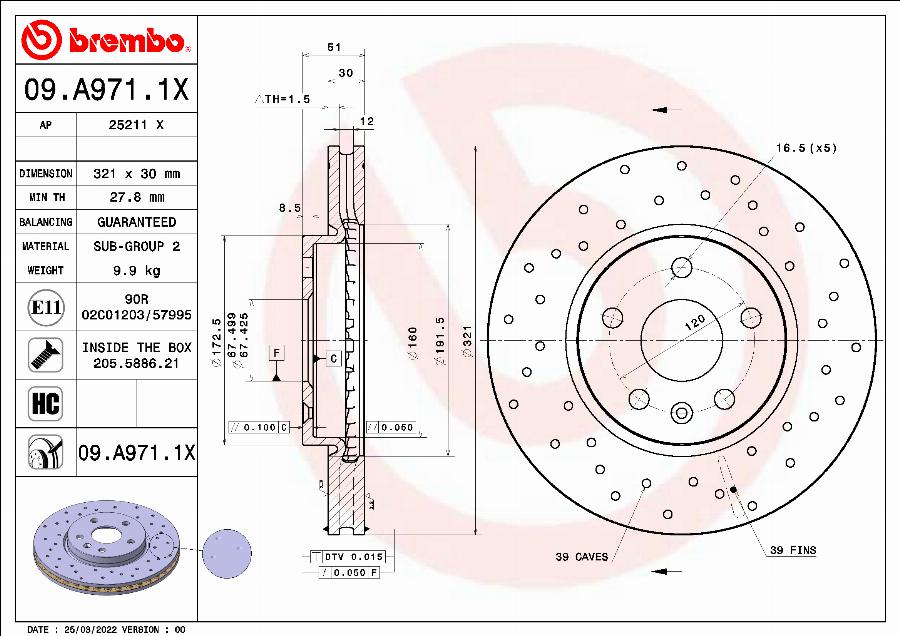 AP 25211 X - Brake Disc autospares.lv