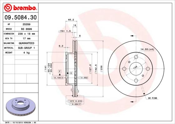 AP 25289 - Brake Disc autospares.lv