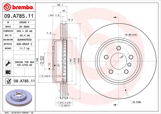 AP 25280 V - Brake Disc autospares.lv