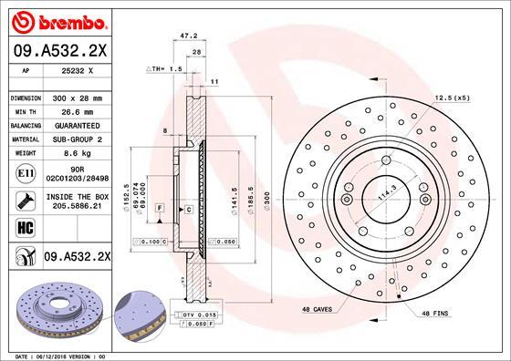 AP 25232 X - Brake Disc autospares.lv