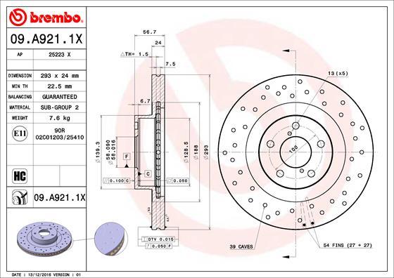 AP 25223 X - Brake Disc autospares.lv