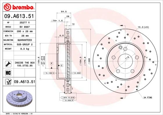 AP 25277 V - Brake Disc autospares.lv