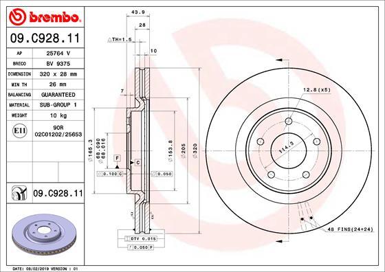 AP 25764 V - Brake Disc autospares.lv