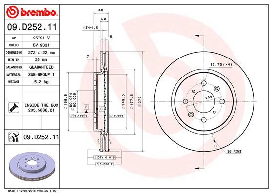 AP 25721 V - Brake Disc autospares.lv