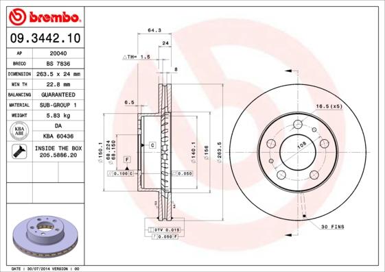 AP 20040 - Brake Disc autospares.lv