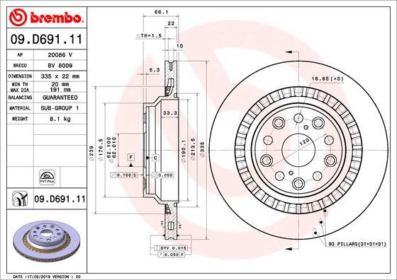 AP 20086 V - Brake Disc autospares.lv