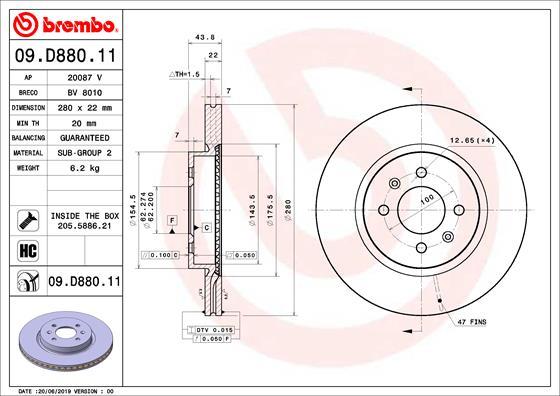 AP 20087V - Brake Disc autospares.lv