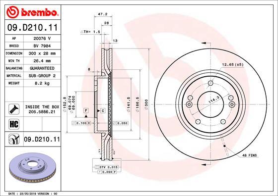 AP 20076V - Brake Disc autospares.lv