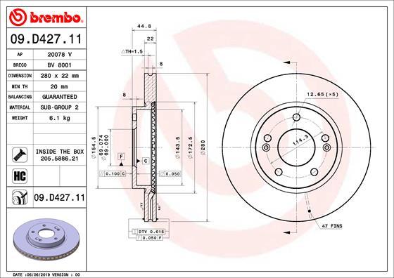 AP 20078V - Brake Disc autospares.lv