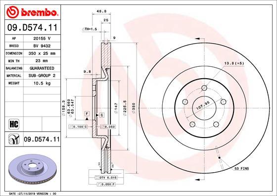 AP 20155 V - Brake Disc autospares.lv