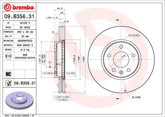 AP 20125V - Brake Disc autospares.lv