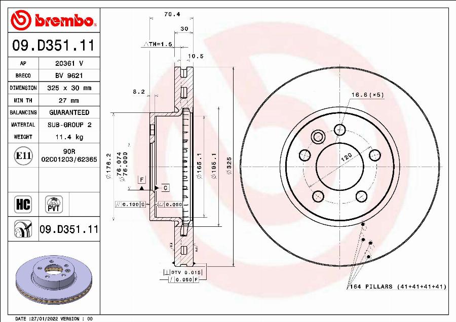 AP 20361 V - Brake Disc autospares.lv