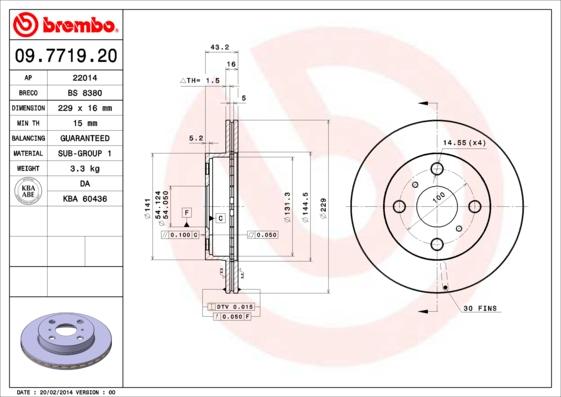 AP 22014 - Brake Disc autospares.lv