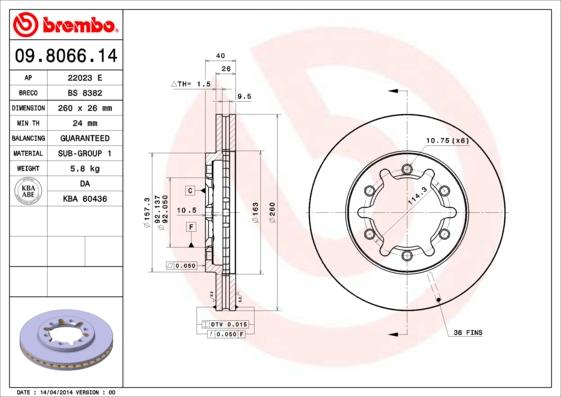 AP 22023 E - Brake Disc autospares.lv