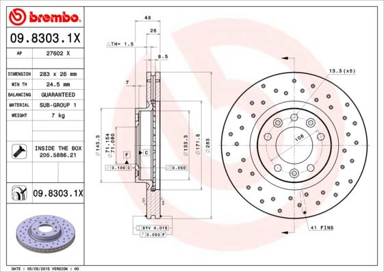 AP 27602 X - Brake Disc autospares.lv