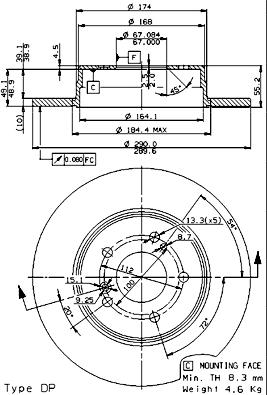 AP X 14849 - Brake Disc autospares.lv