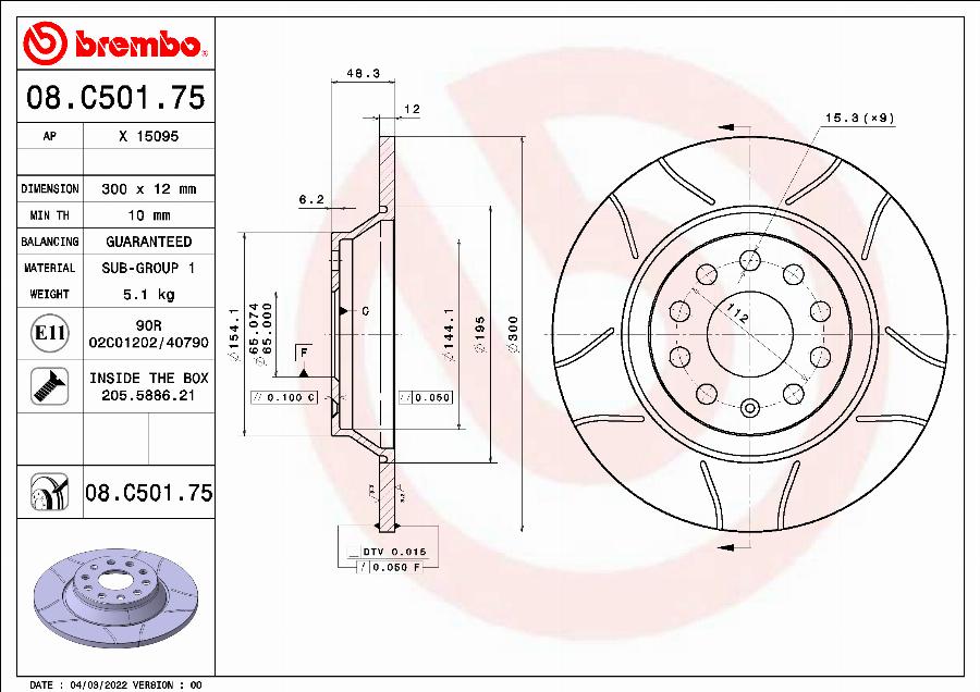 AP X 15095 - Brake Disc autospares.lv