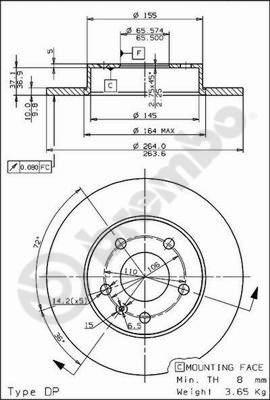 AP X 15373 - Brake Disc autospares.lv