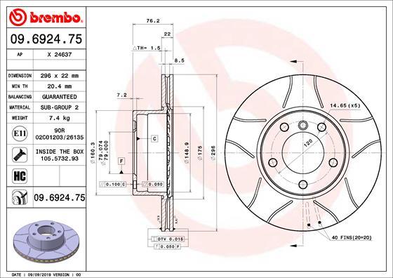 AP X 24637 - Brake Disc autospares.lv