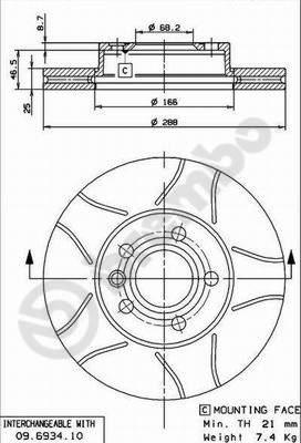 AP X 24628 - Brake Disc autospares.lv