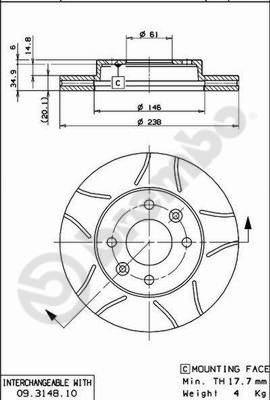 AP X 24156 - Brake Disc autospares.lv