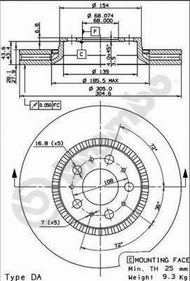 AP X 24845 - Brake Disc autospares.lv