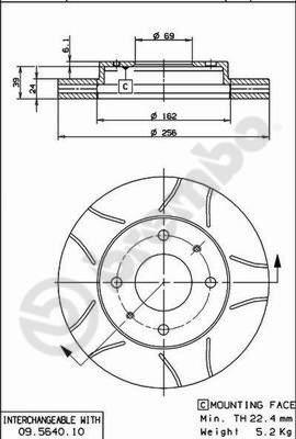 AP X 24398 - Brake Disc autospares.lv