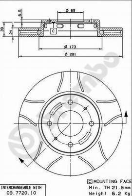 AP X 24749 - Brake Disc autospares.lv