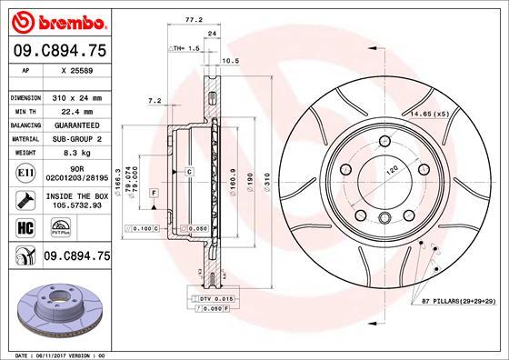 AP X 25589 - Brake Disc autospares.lv