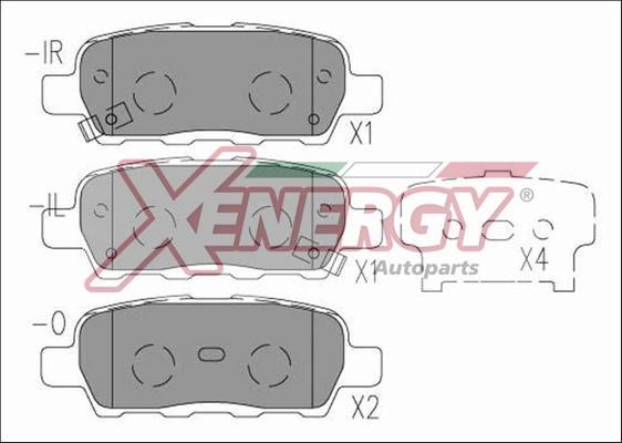 AP XENERGY X40987 - Brake Pad Set, disc brake autospares.lv